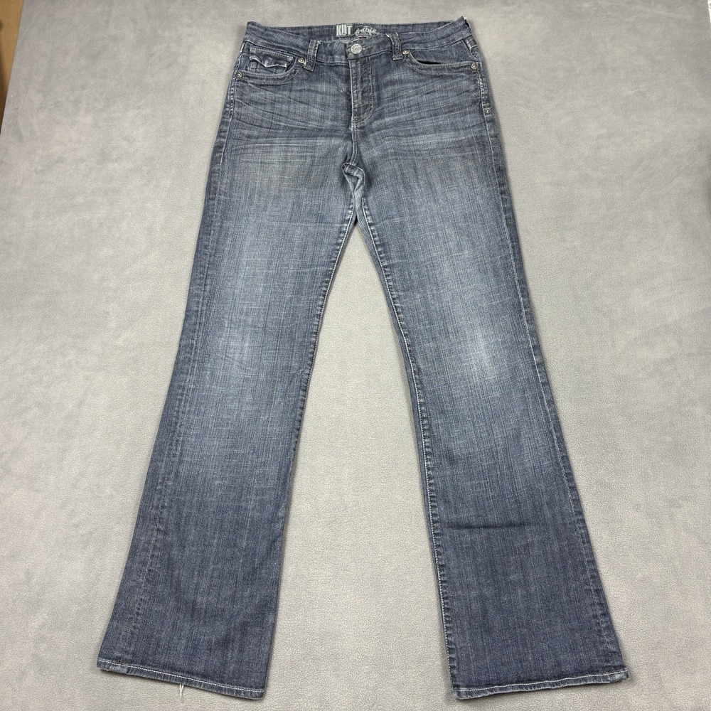 KUT From The Kloth Jeans Size 10 Bootcut Stretch Medium Wash Blue Denim - Picture 2 of 9